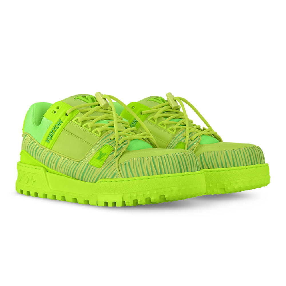 LV x Park Seo-Bo - LV Maxi Trainer Sneakers Calf Leather Green