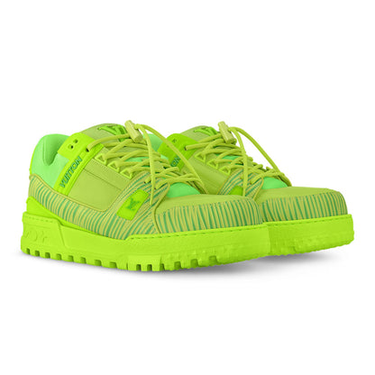 LV x Park Seo-Bo - LV Maxi Trainer Sneakers Calf Leather Green