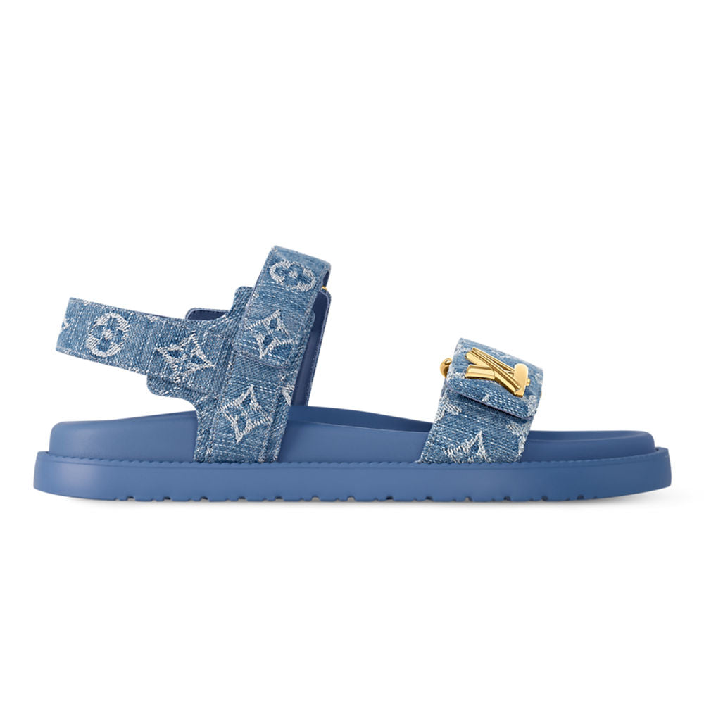 LV Sunset Designer Sandals Blue Denim