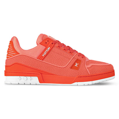 LV Trainer Grained Calf Leather Pastel Orange Collection