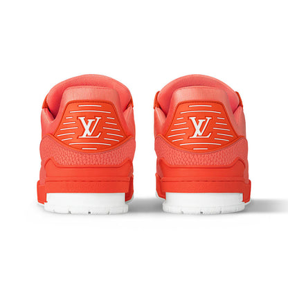 LV Trainer Grained Calf Leather Pastel Orange Collection