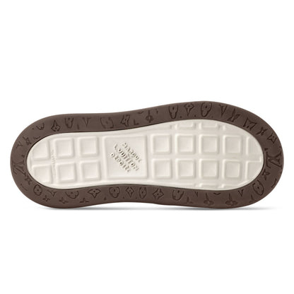 LV Tilted Designer Sneakers Brown Denim