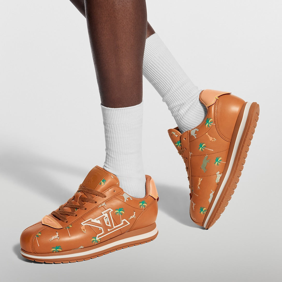 LV Buttersoft Designer Sneakers Cognac Brown