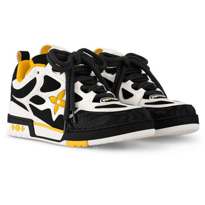 LV 57th Street NYC LV Skate Designer Sneakers in Black Yellow