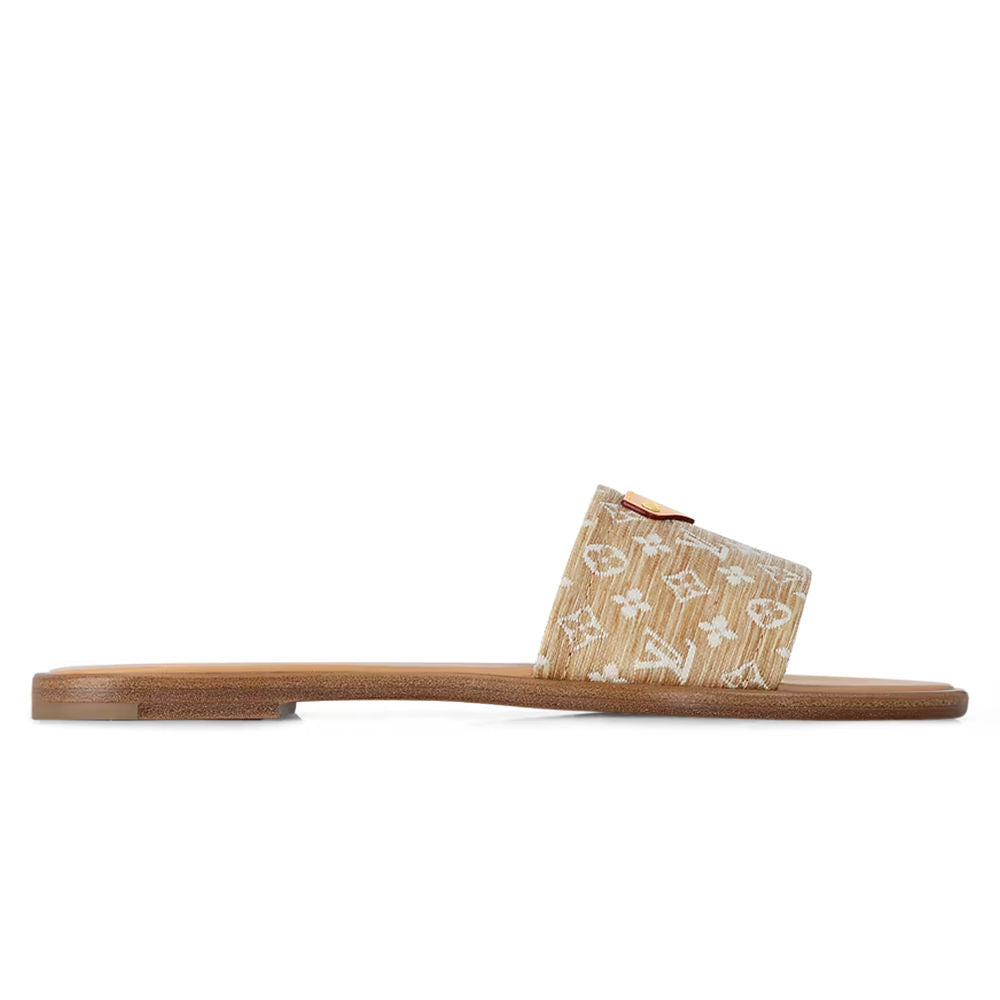 LV Lily Flat Classic Mules Beige Natural