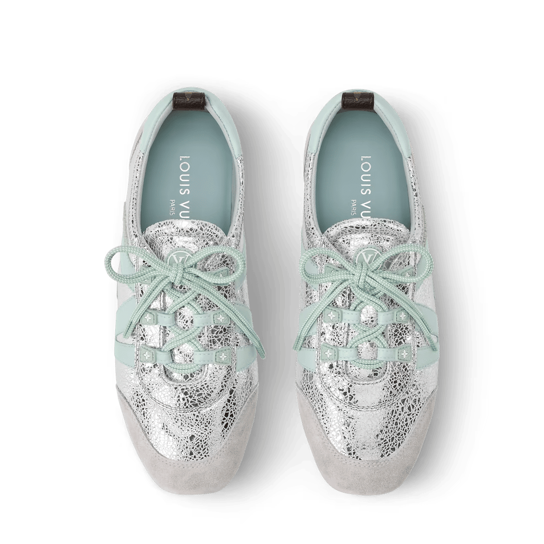 LV Designer Sneakersina Silver Blue