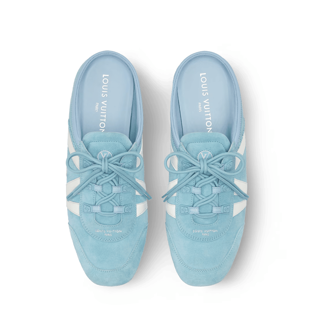 LV Designer Sneakersina Open Back Sky Blue
