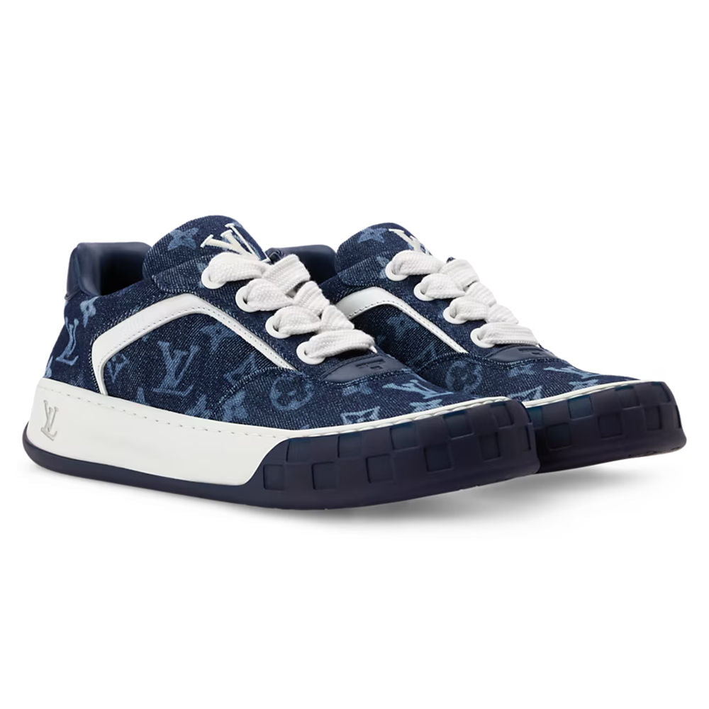 LV Tilted Designer Sneakers Indigo Blue