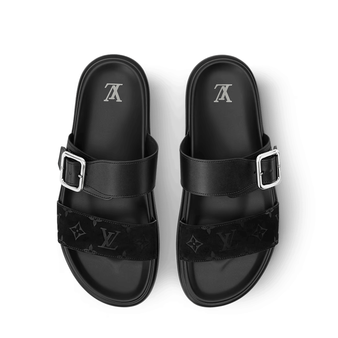 LV Venice Classic Mules Taupe Black