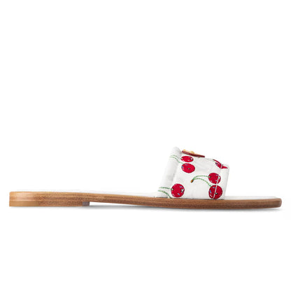 LV x TM Lily Flat Classic Mules White
