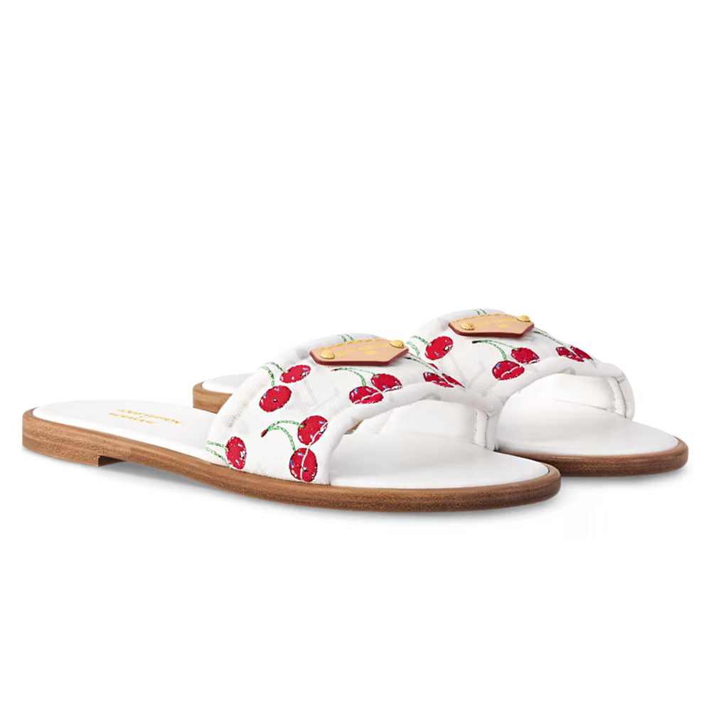 LV x TM Lily Flat Classic Mules White