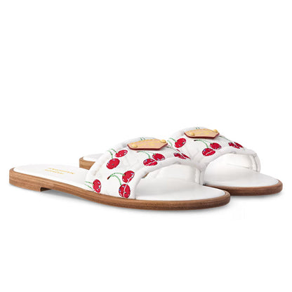LV x TM Lily Flat Classic Mules White