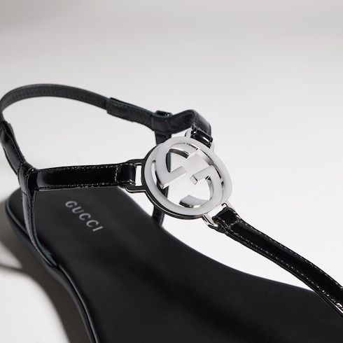 Comfort Thong Sandals with Interlocking G