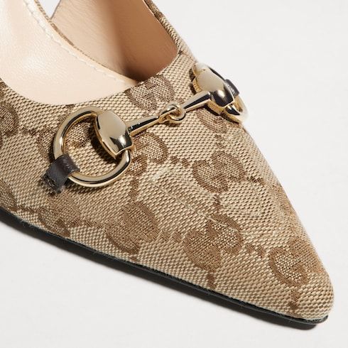 Slingback Heel Pumps with Horsebit