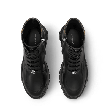 LV Squad Lace-up Ankle Boot Black Calf Leather 1AICA2