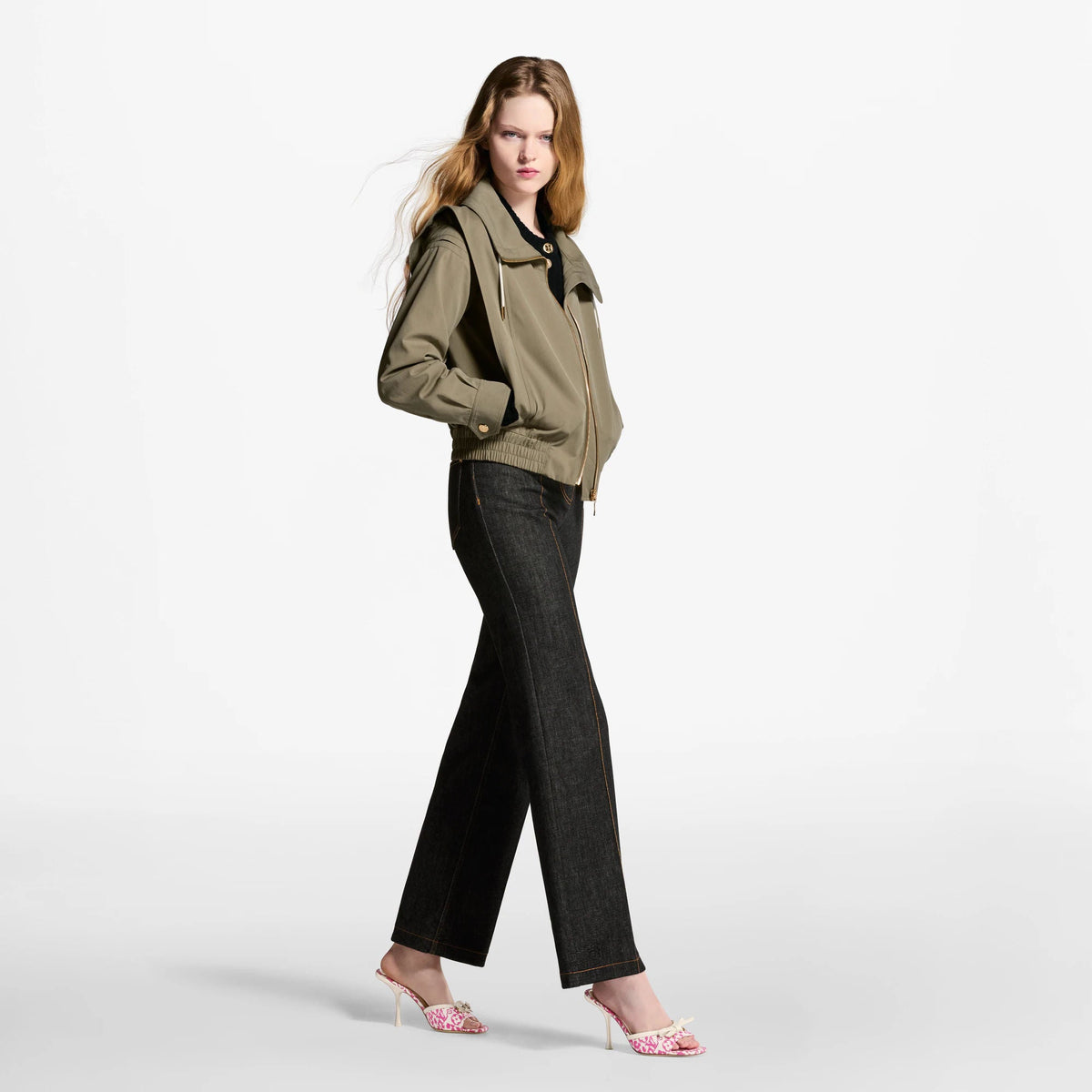 6AM Mule Monogram Leopard Canvas Stiletto 1AJLK9