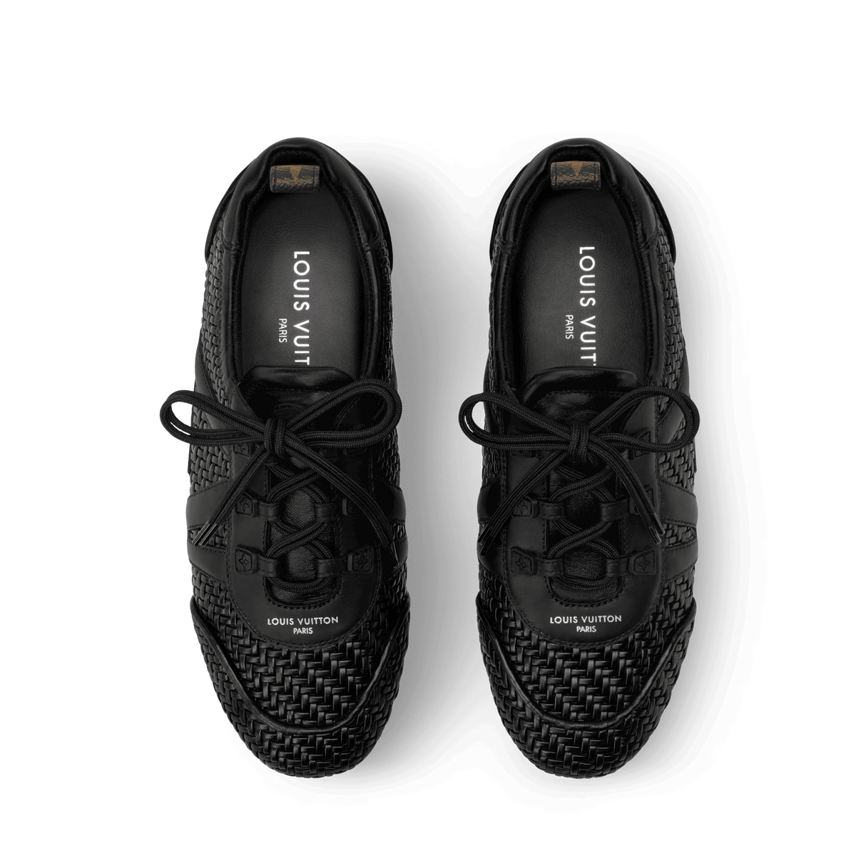 LV Sneakerina Black Braided Lambskin Sneaker 1AJZI3