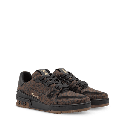 LV Trainer Monogram Leopard Grained Calf Leather Sneaker 1AJJV7
