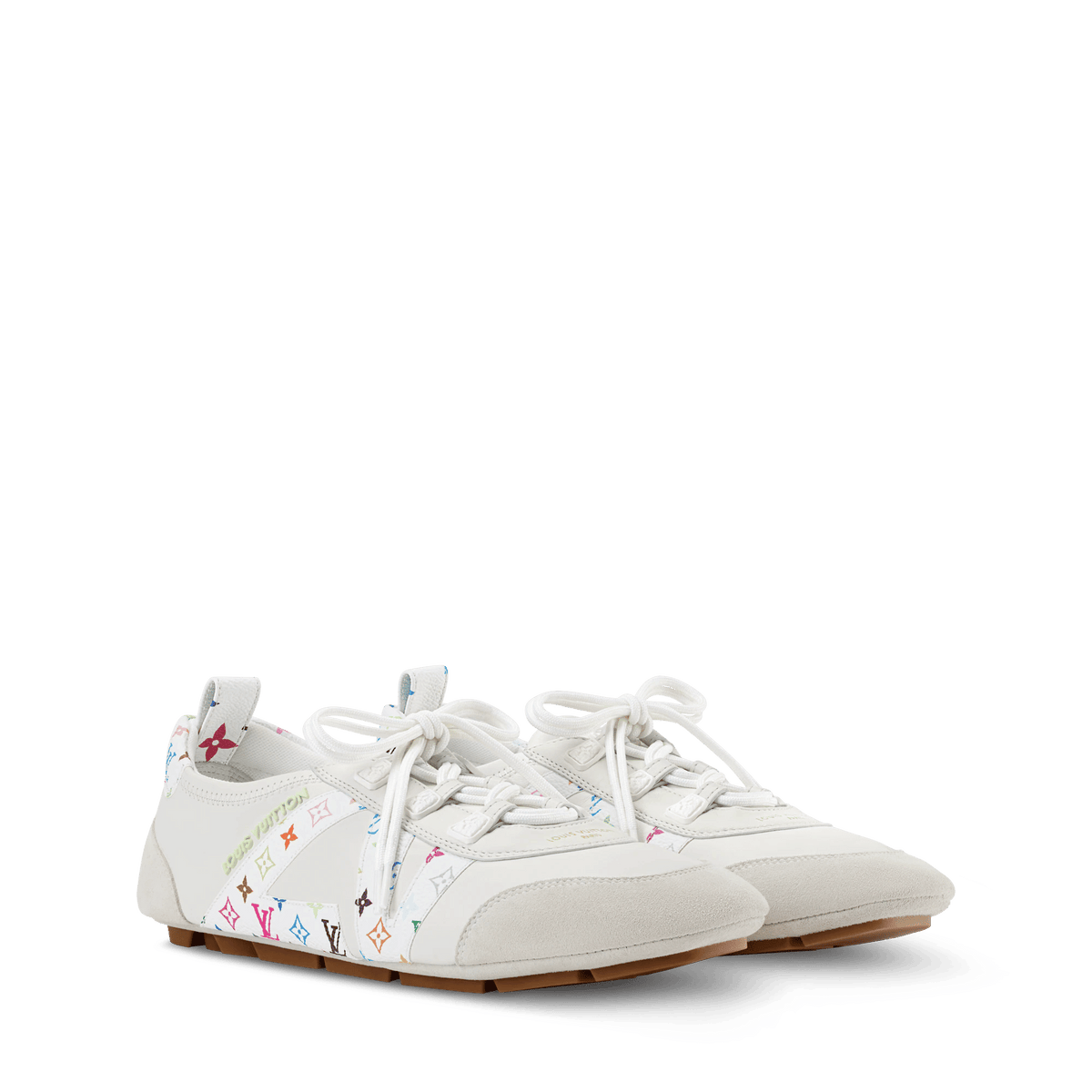 Sneakerina Napa Leather and Monogram Canvas Sneaker 1AJJQJ