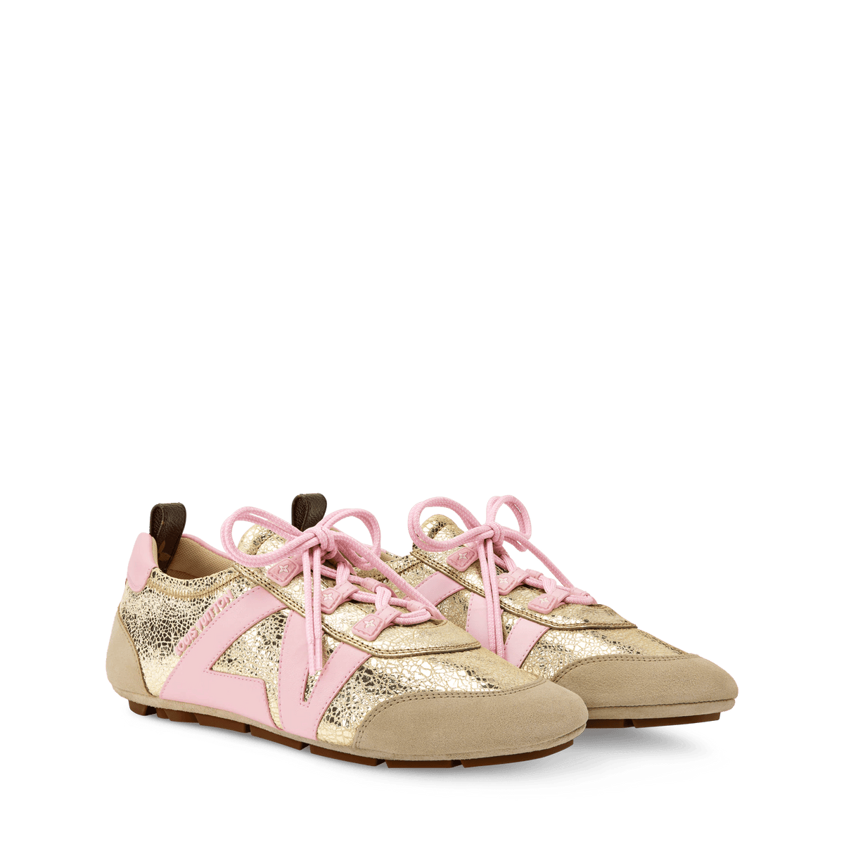 LV Sneakerina Metallic Cracked Lambskin Sneaker 1AJKB4
