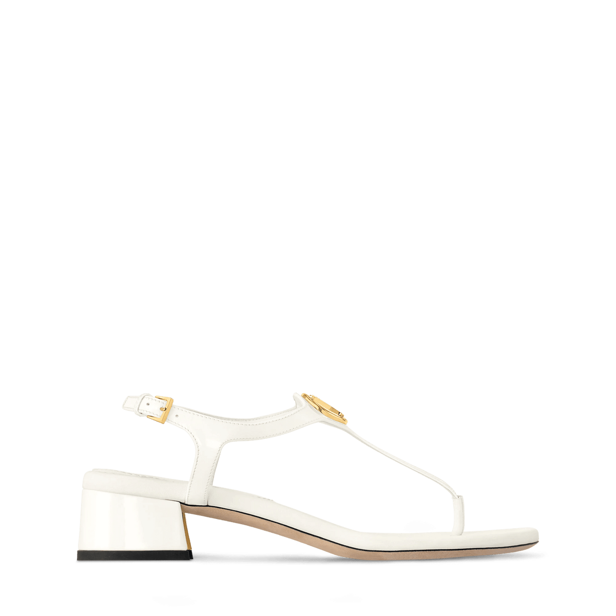 Sunkiss Sandal White Patent Calf Leather 1AHO30