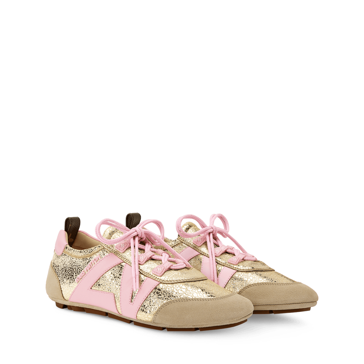 LV Sneakerina Metallic Cracked Lambskin Sneaker 1AJKB4