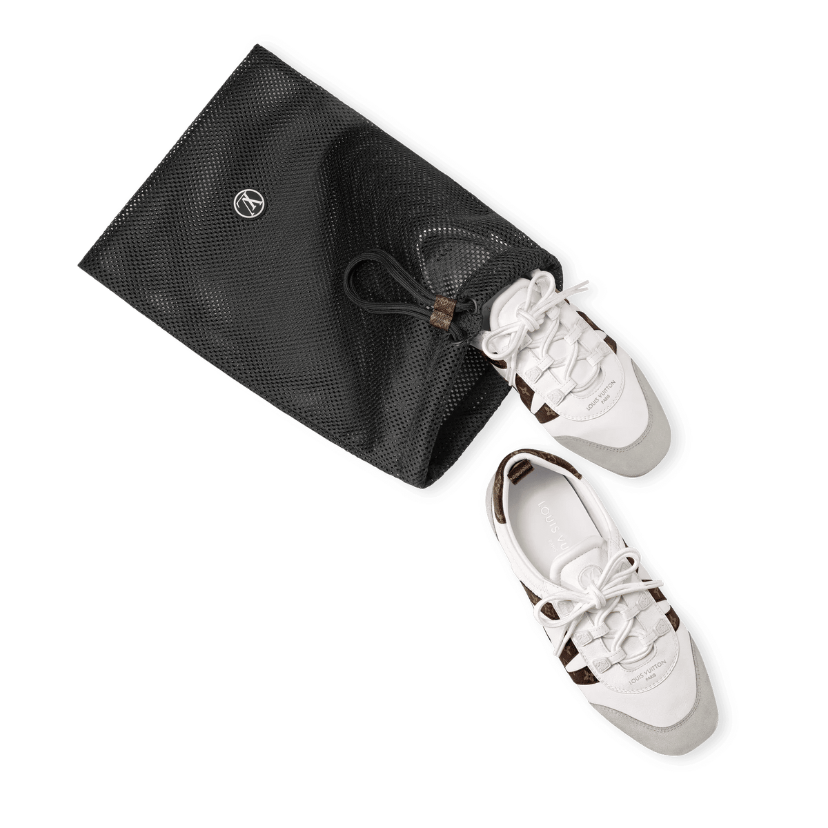 Sneakerina Napa Leather and Monogram Canvas Sneaker 1AJJQJ