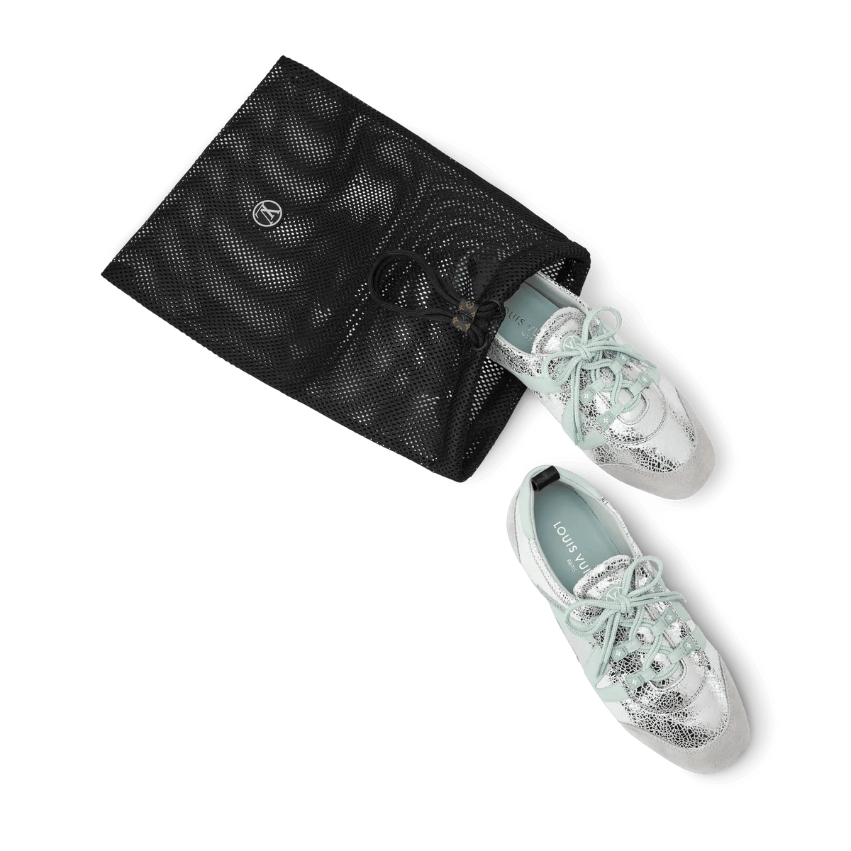 LV Sneakerina Metallic Cracked Lambskin Sneaker 1AJKB4