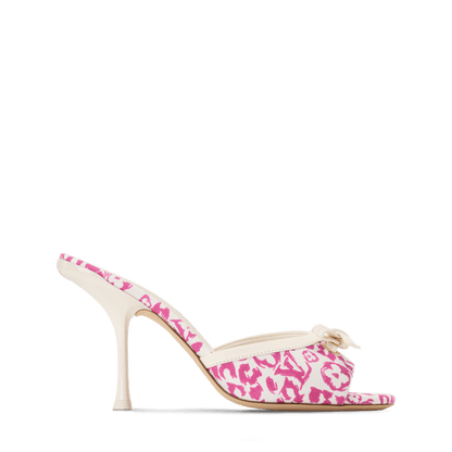 6AM Mule Monogram Leopard Canvas Stiletto 1AJLK9