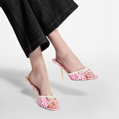 6AM Mule Monogram Leopard Canvas Stiletto 1AJLK9