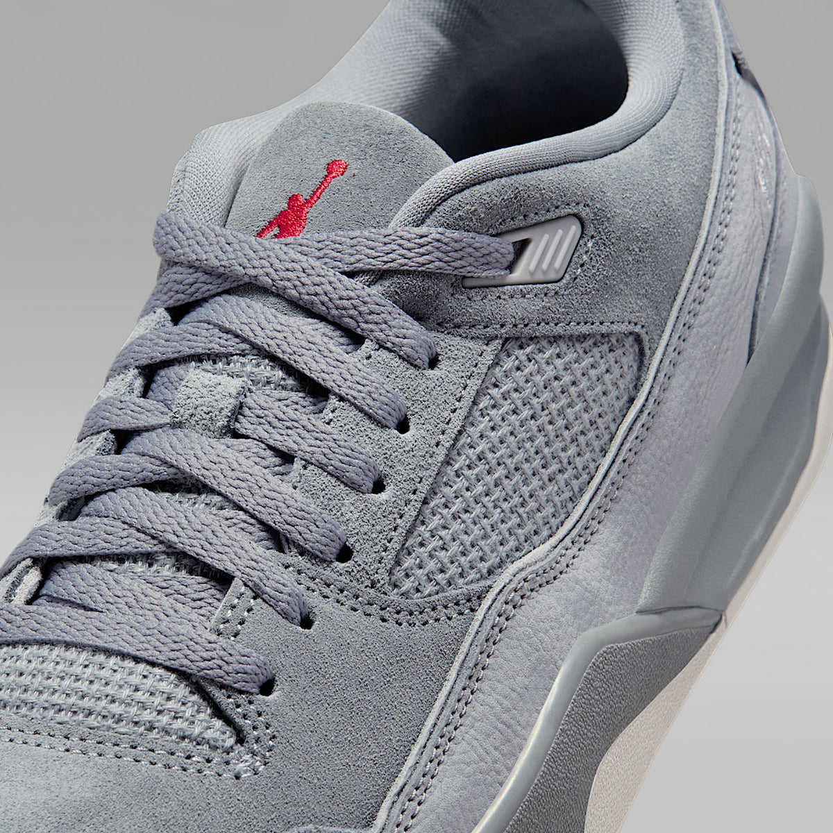 Flight Court Shoes Cool Grey Leather Suede