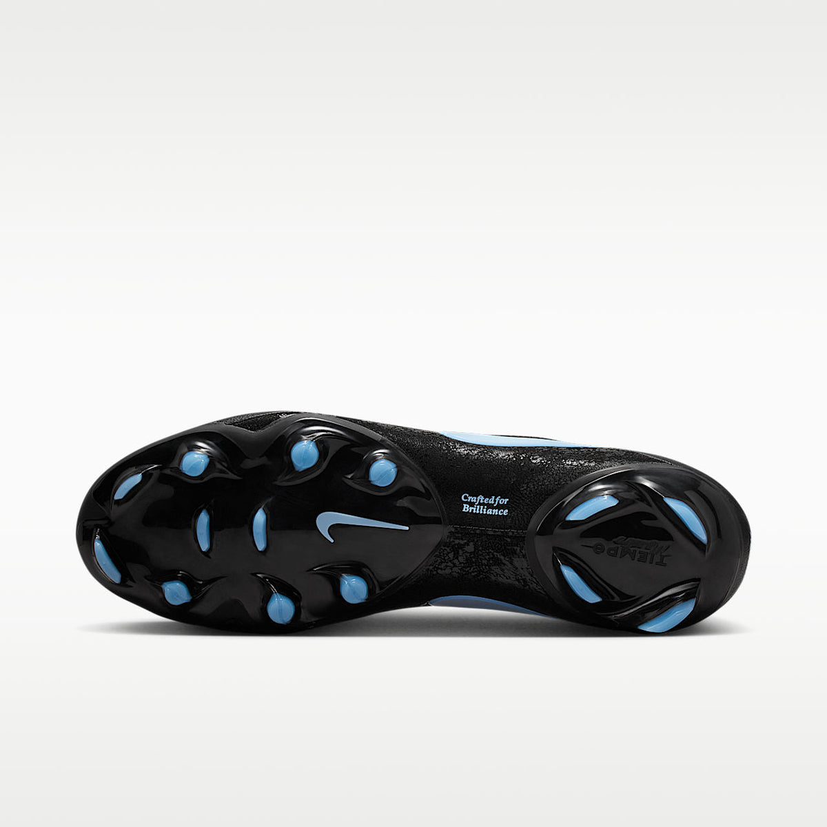 Tiempo Maestro Elite Low-Top Performance Soccer Cleats TECHLEATHER Black/Ice Blue