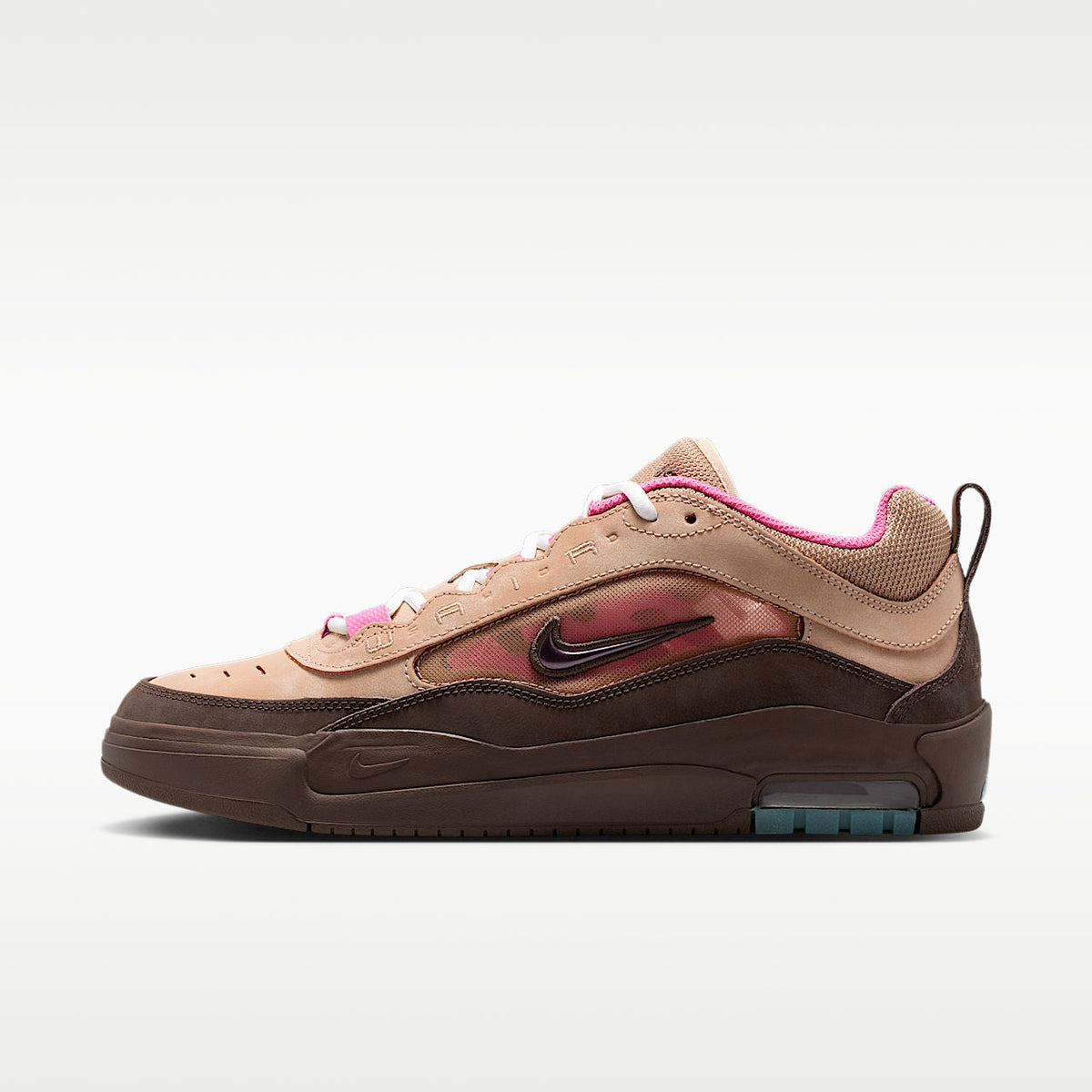 Air Max Ishod Skate Sneakers - Hemp/Pinksicle/University Gold/Baroque Brown