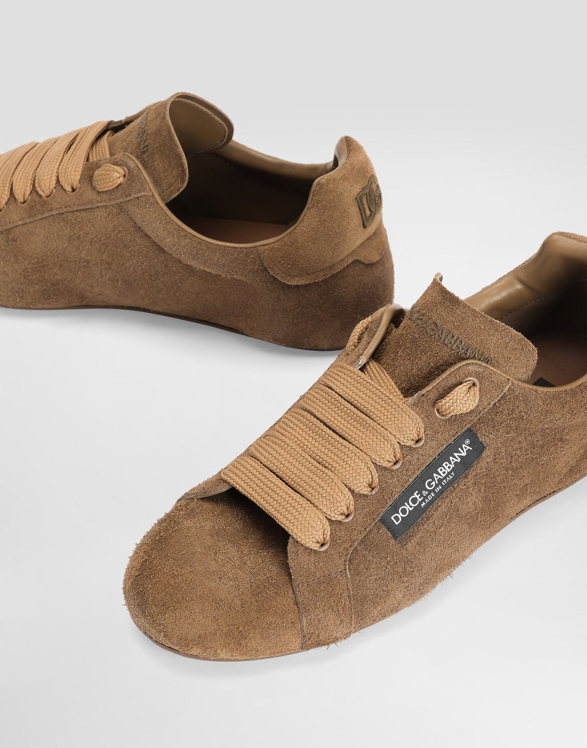Portofino Soft Split Leather Men s Sneakers Brown