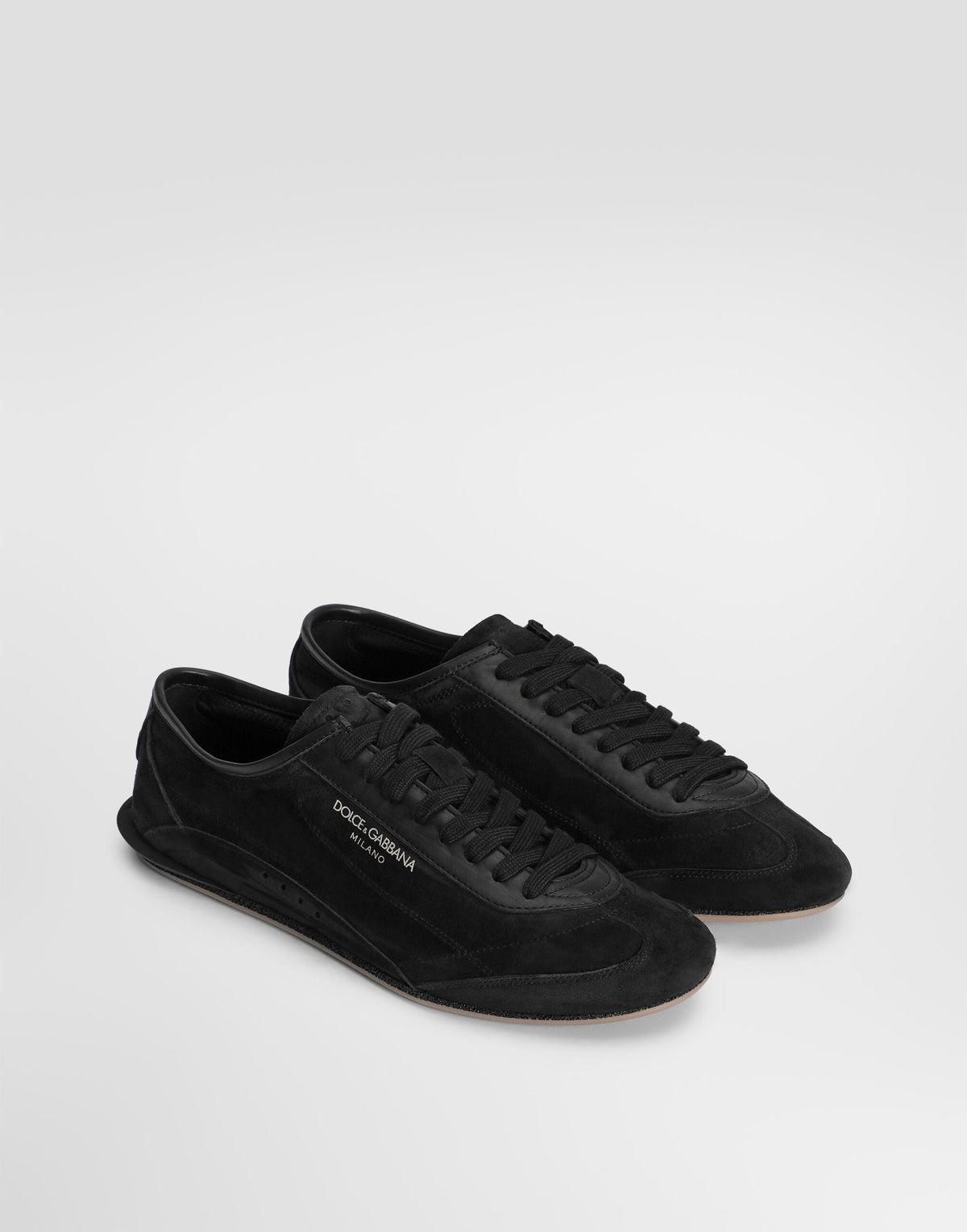 Gimondi Men s Suede Lace-Up Sneakers Black