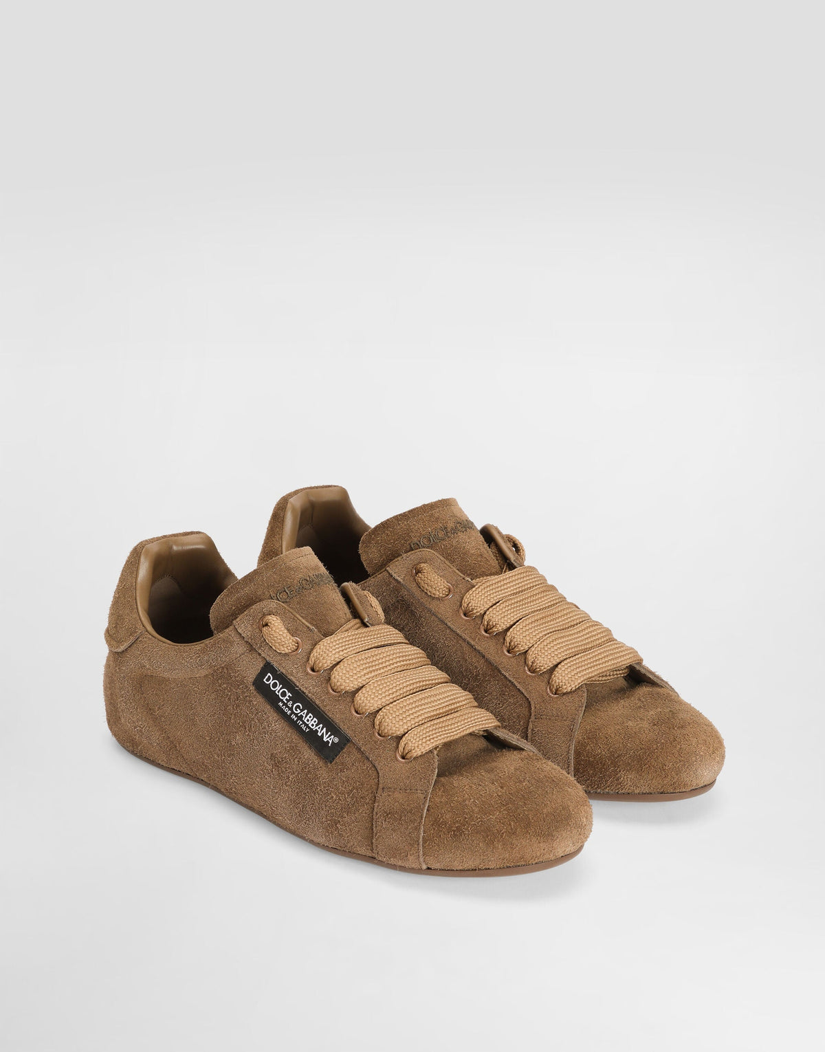Portofino Soft Split Leather Men s Sneakers Brown