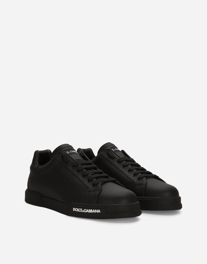 Portofino Calfskin Nappa Sneakers Black Men s