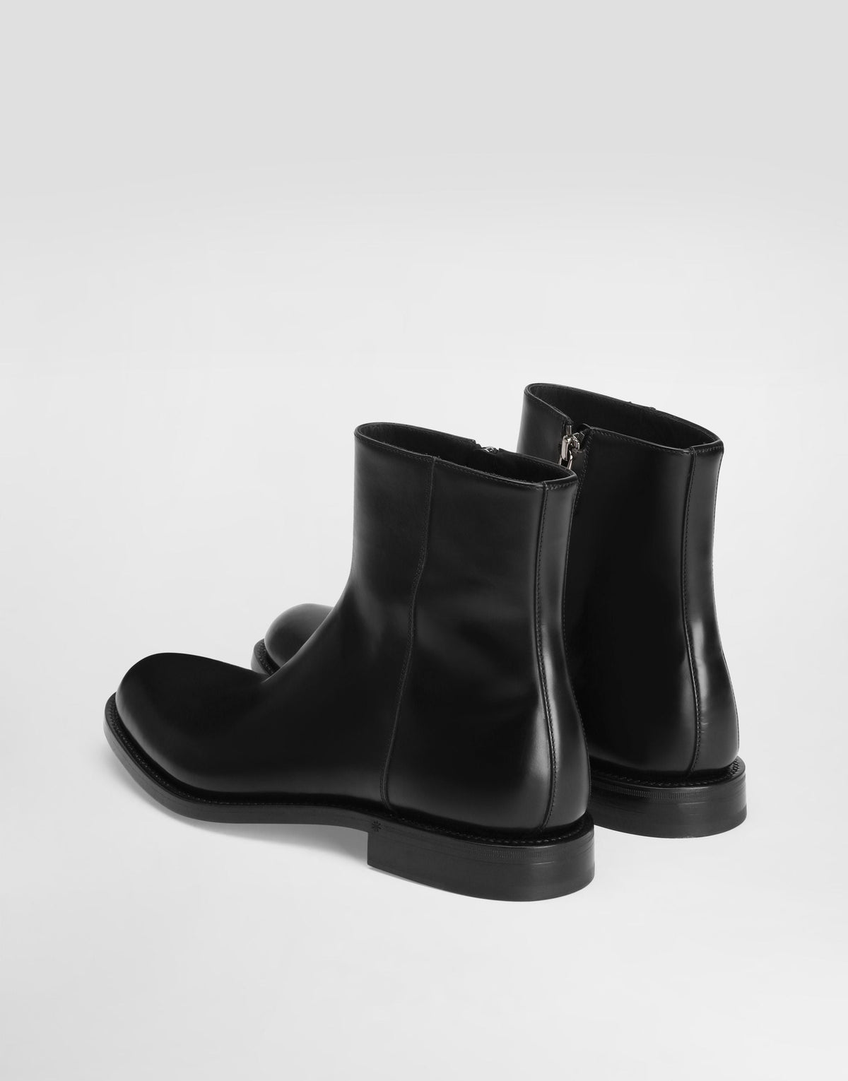 Brushed Calfskin Leather Ankle Boots