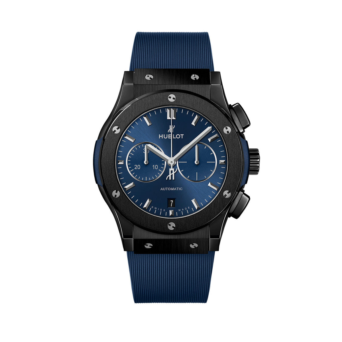 HB Classic Fusion Ceramic Blue Chronograph Ref# 541.CM.7170.RX