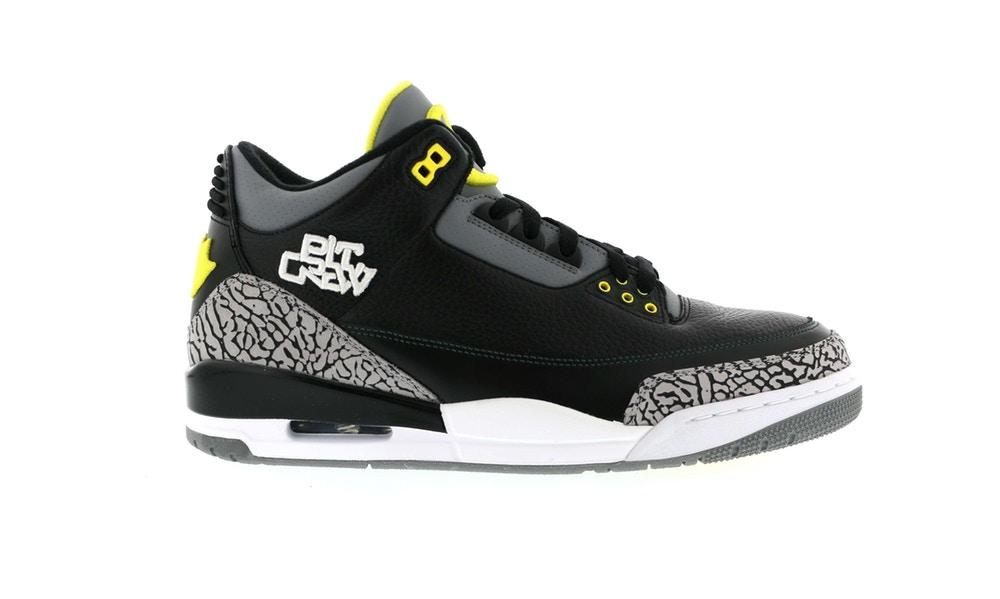 Retro AJ 3 Oregon Ducks Pit Crew Black