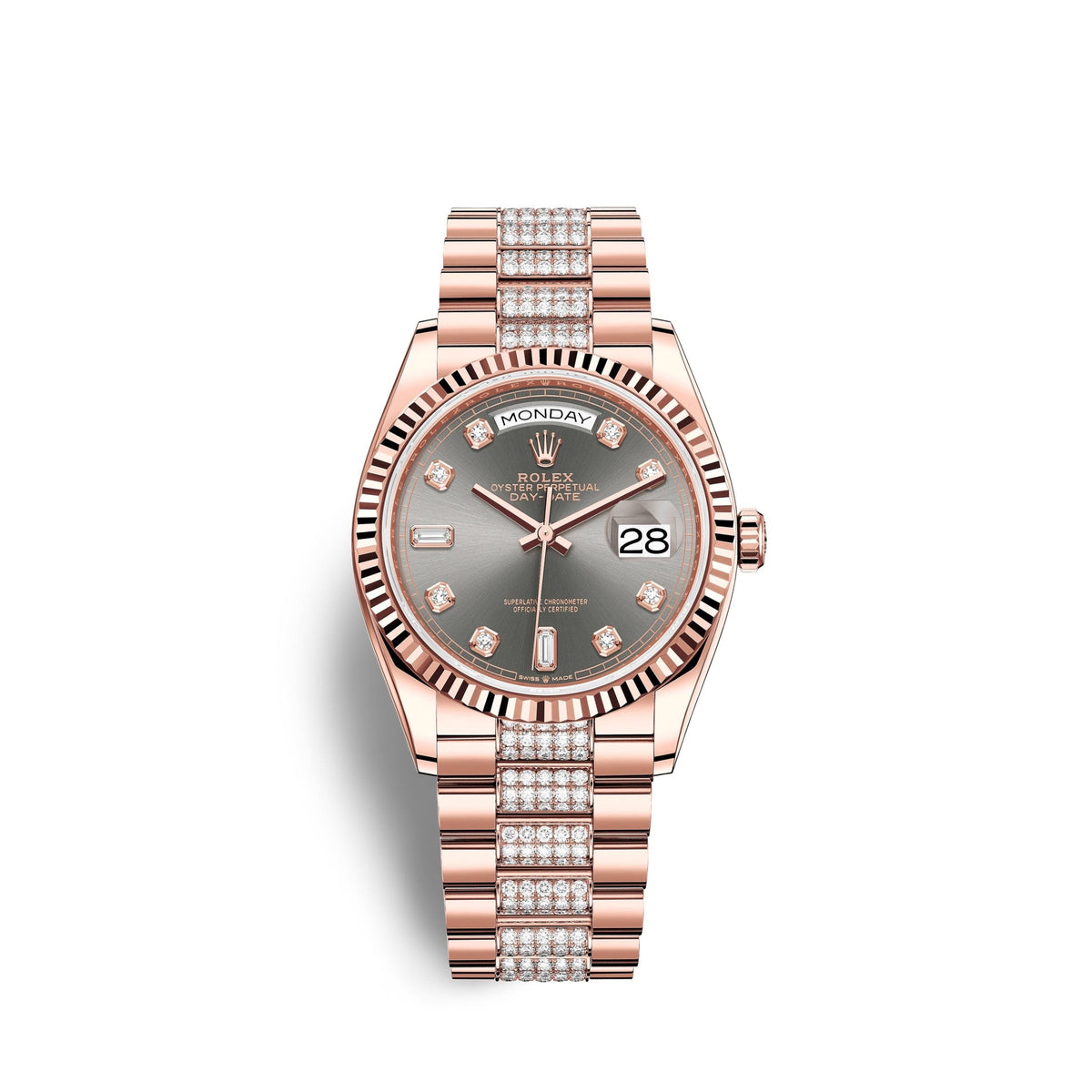 Day-Date, 36mm, 18k Everose Gold, Ref# 128235-0051