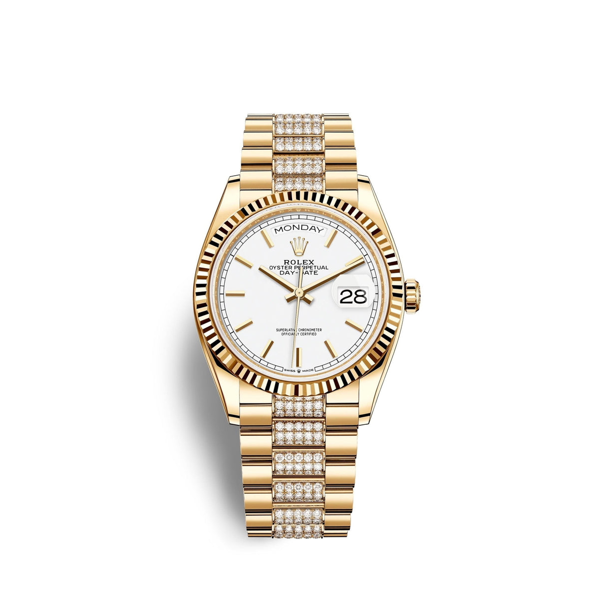 Day-Date, 36mm, 18k Yellow Gold, Ref# 128238-0082