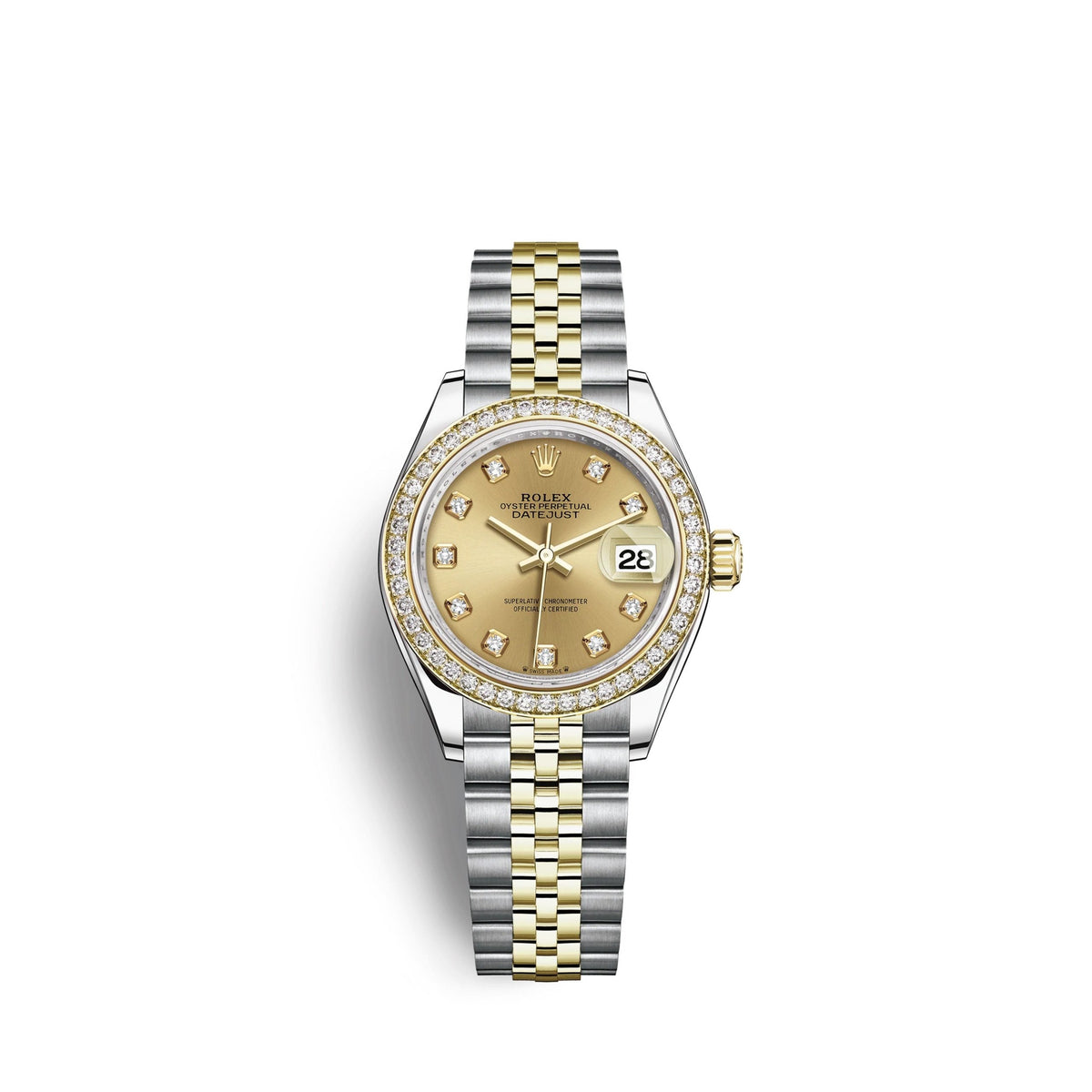 Lady-Datejust 28, Oystersteel and 18k Yellow Gold, Ref# 279383RBR-0011