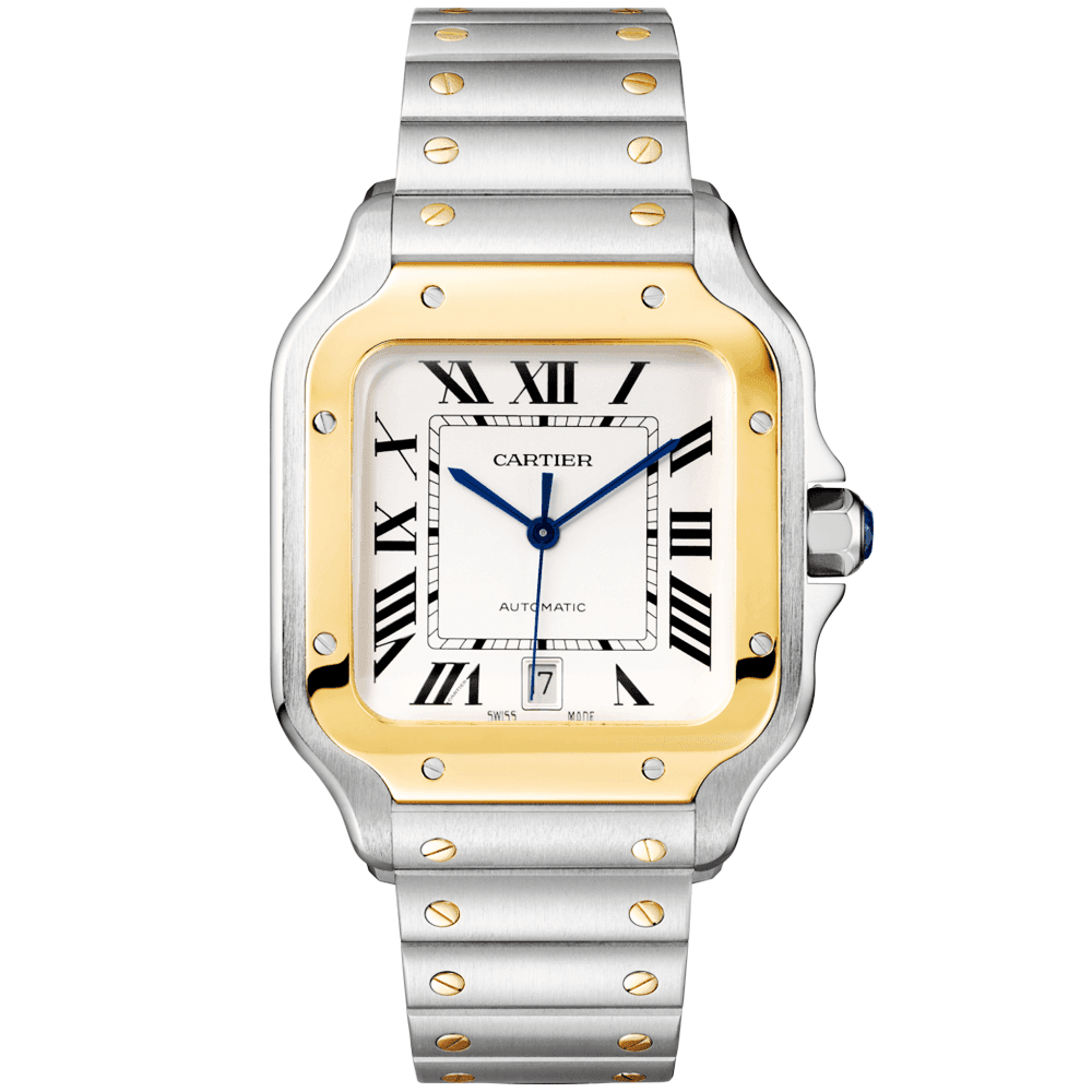 Santos de CT Large Steel & 18ct Yellow Gold Bracelet/Strap Watch