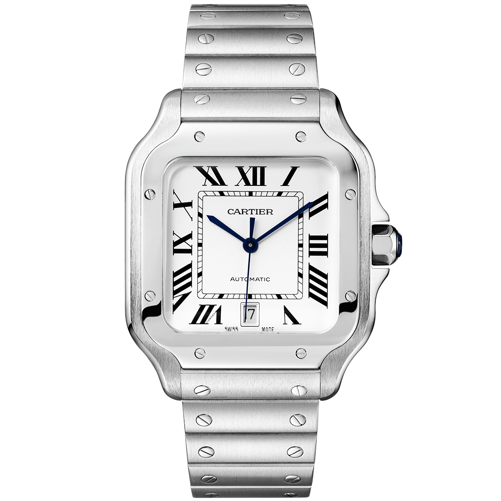 Santos de CT Large Steel Bracelet/Strap Watch