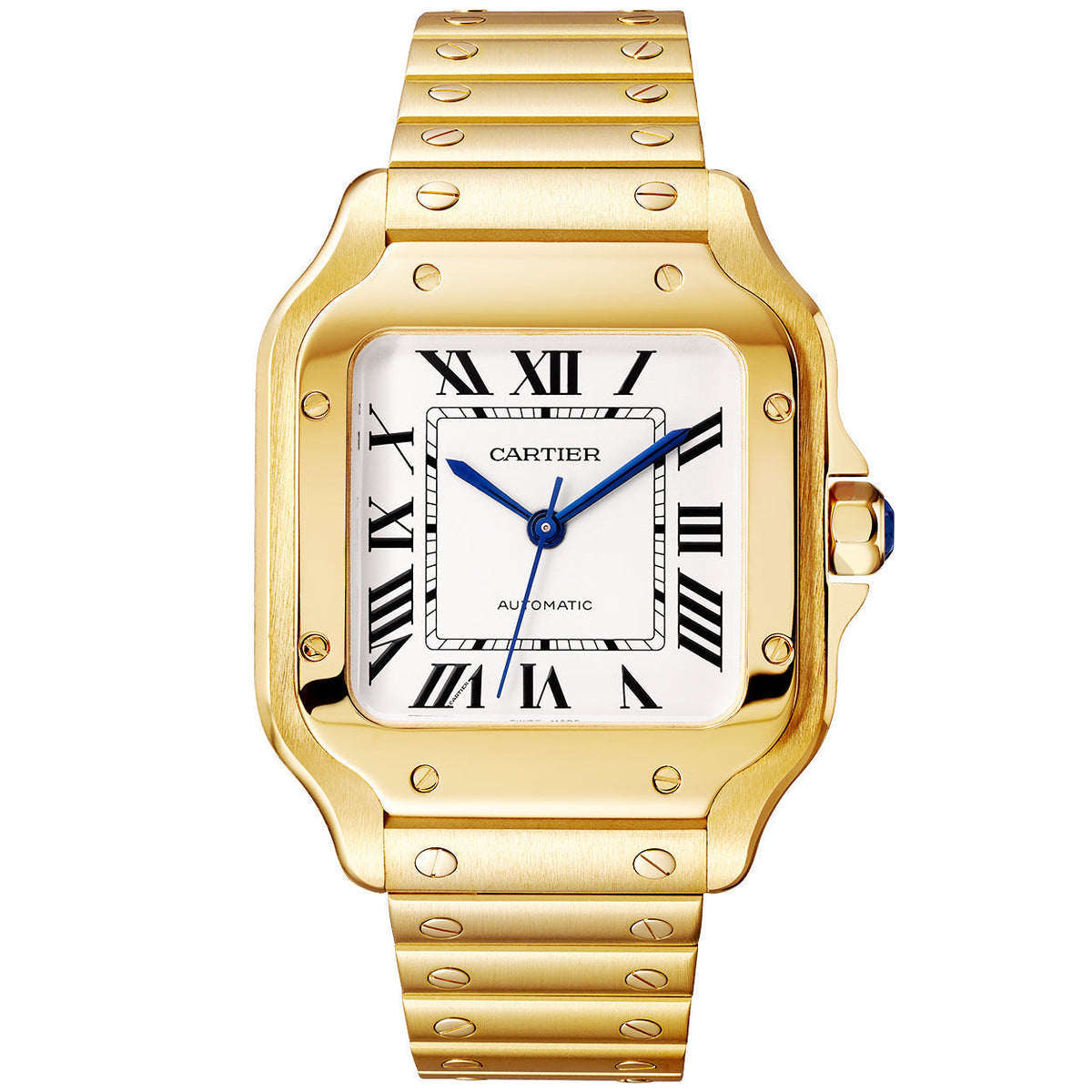 Santos de CT Medium Automatic 18ct Yellow Gold Bracelet Watch